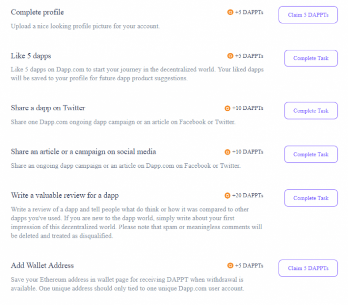 Dapp.com начал airdrop нового токена DAPPT