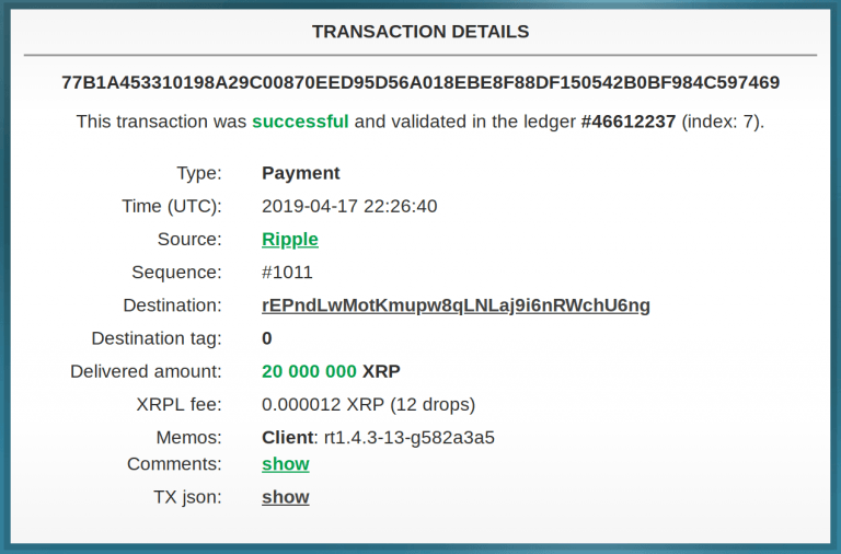 Подобно BTC- и ETH-китам Ripple перемещает 107 000 000 XRP