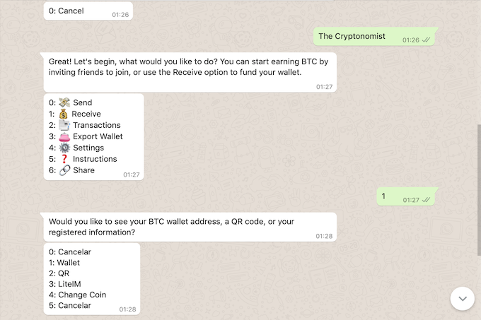 В WhatsApp можно получать/отправлять криптовалюту